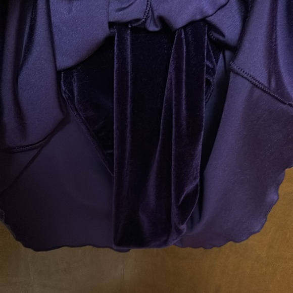 CAPEZIO SZ SMALL PURPLE VELVET FIGURE SKATING /DANCE DRESS - Picture 5 of 5